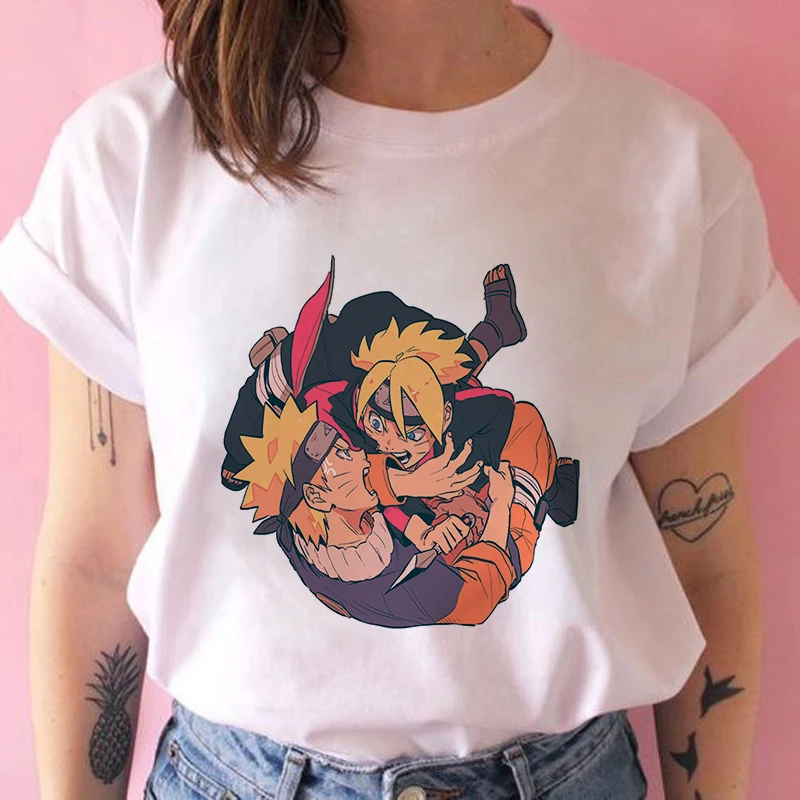 

Naruto Uzumaki Graphic Print T-shirt 2021 New Summer Fashion Female T Shirt Women Harajuku Aesthetic Fun Japan Style Tshirt Tee