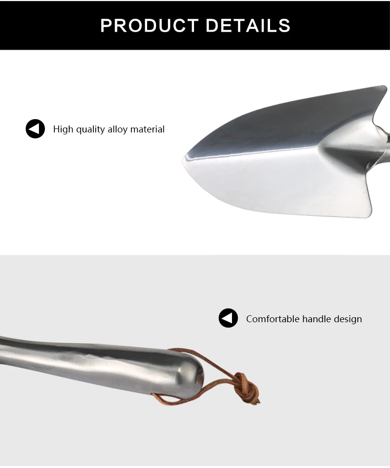 Small shovel garden tool small spade light metal garden shovel garden digging with scale