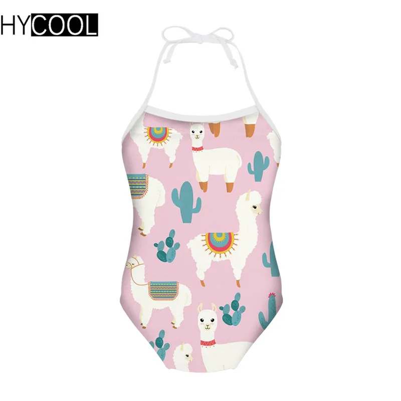 Детский купальный костюм HYCOOL с изображением альпаки детский купальник узором