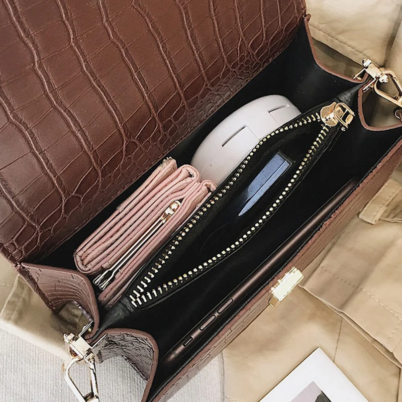 Bolsa Mujer сумки для женщин 2019 роскошные женские дизайнерские крокодиловый узор кожа