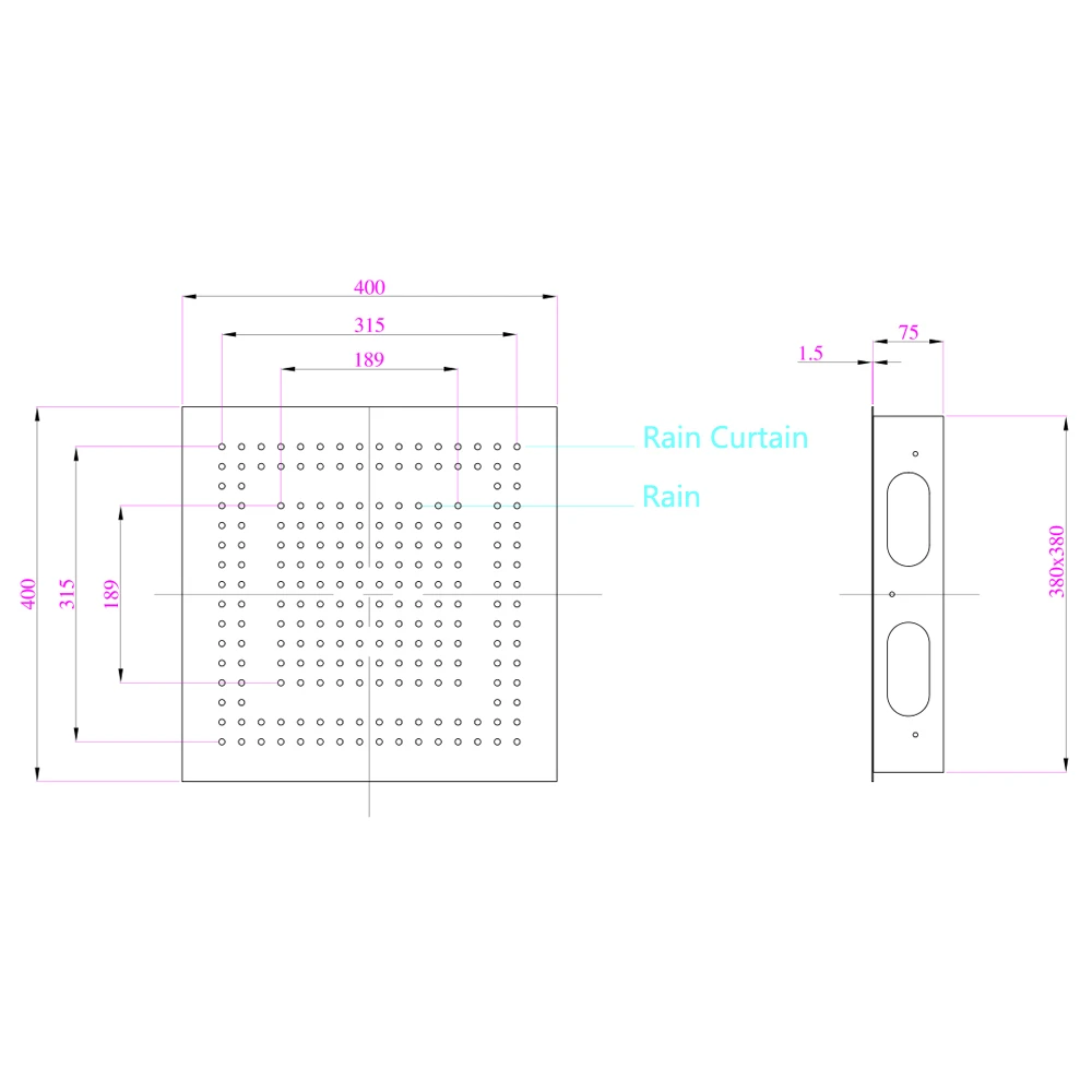

LED Shower Head Rain Shower System Set Thermostatic Valve Bathroom Faucet Concealed Mixer Embedded Ceiling Shower panel