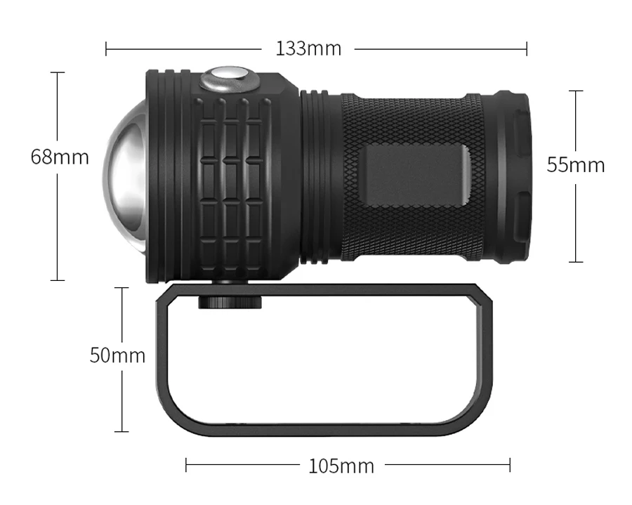 Светодиодный фонарик для дайвинга, подводный, 80 м, COB, 11000LM, для фотосъемки, тактическая камера, видео фонарик, синий+ белый+ красный светодиодный фонарь