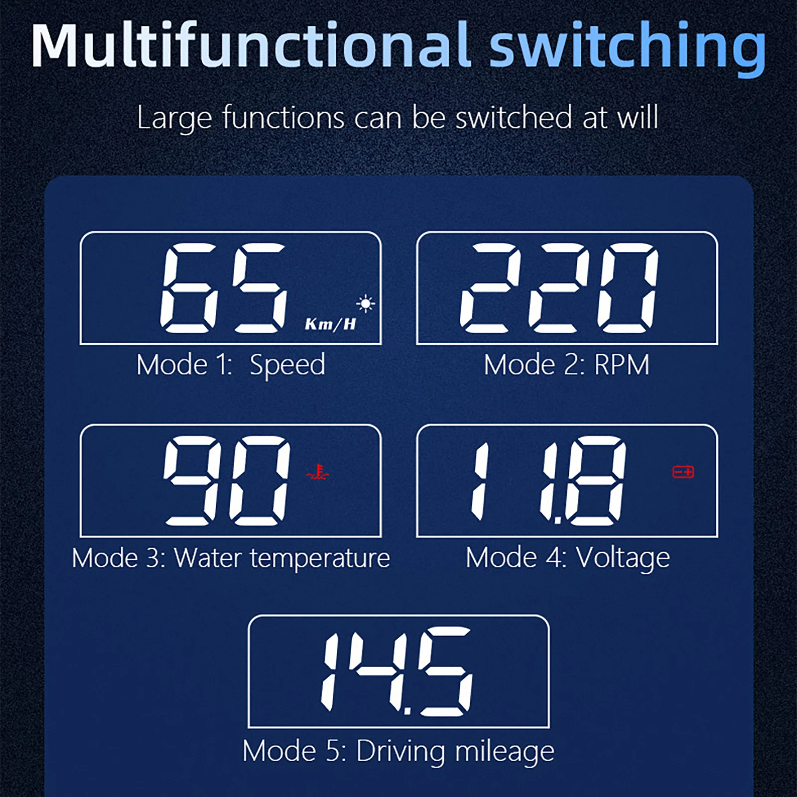 

2021 New Practical Multifunctional Windshield Projector Head-Up Display Smart Car Display Car Display Car HD Smart HUD Display