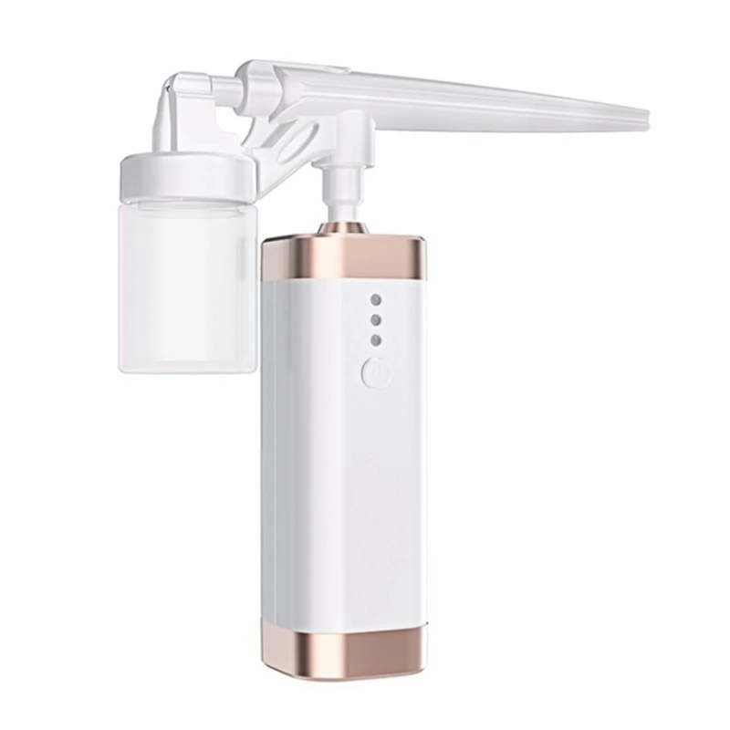 

Handheld Air Compressor Airbrush Spray Air Brush Moisturizing Oxygen Injector Skin Care Spray Air Brush Set Tools,White