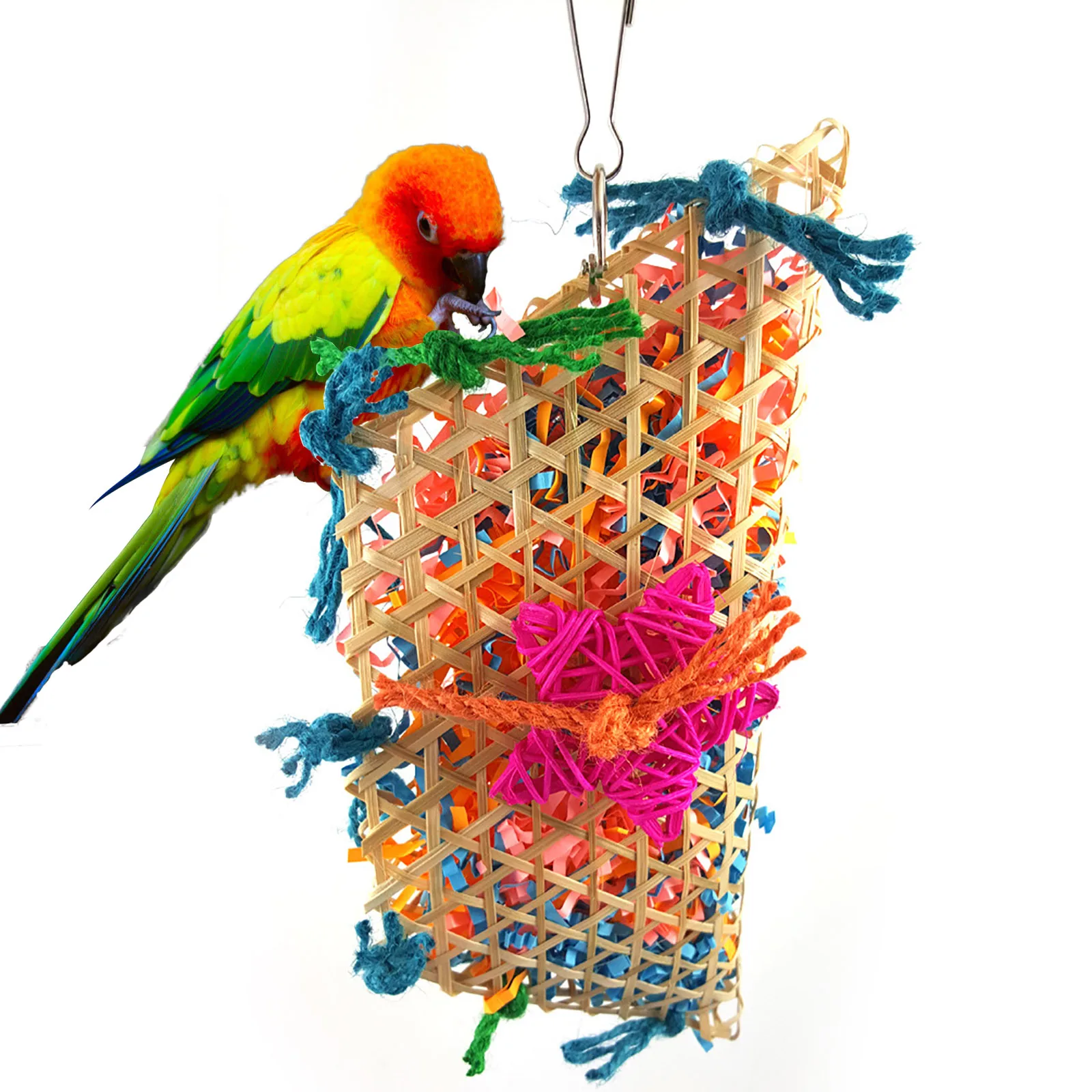 Жевательная игрушка для птиц забавная устойчивая к укусам тренировочная