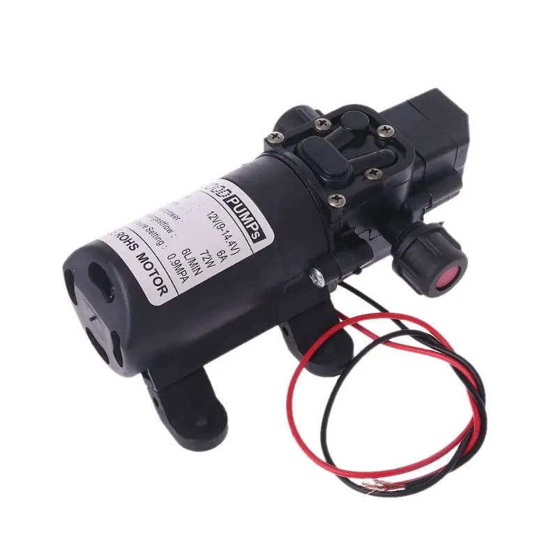 

Intelligent Valve DC 12V 130PSI 6L/Min Water High Pressure Diaphragm Self Priming Pump 70W Hot