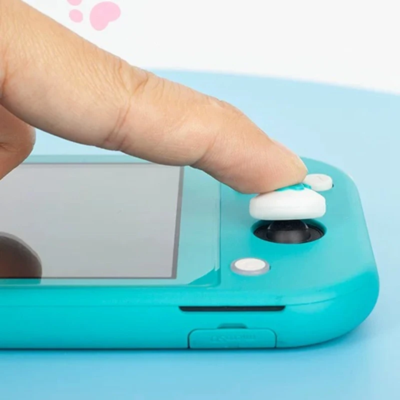 

4pcs Thumb Grips Caps for Switch NS Cute Cat Paw Soft Silicone Cover for Joy-Con Controller Sticks Cap Skin