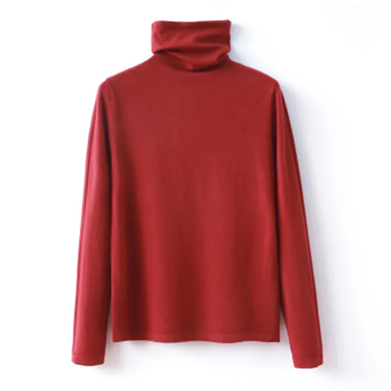 

Knitted Jumper Winter Tops Turtleneck Pullovers Casual Sweaters Women Shirt Long Sleeve Ch20502pfu