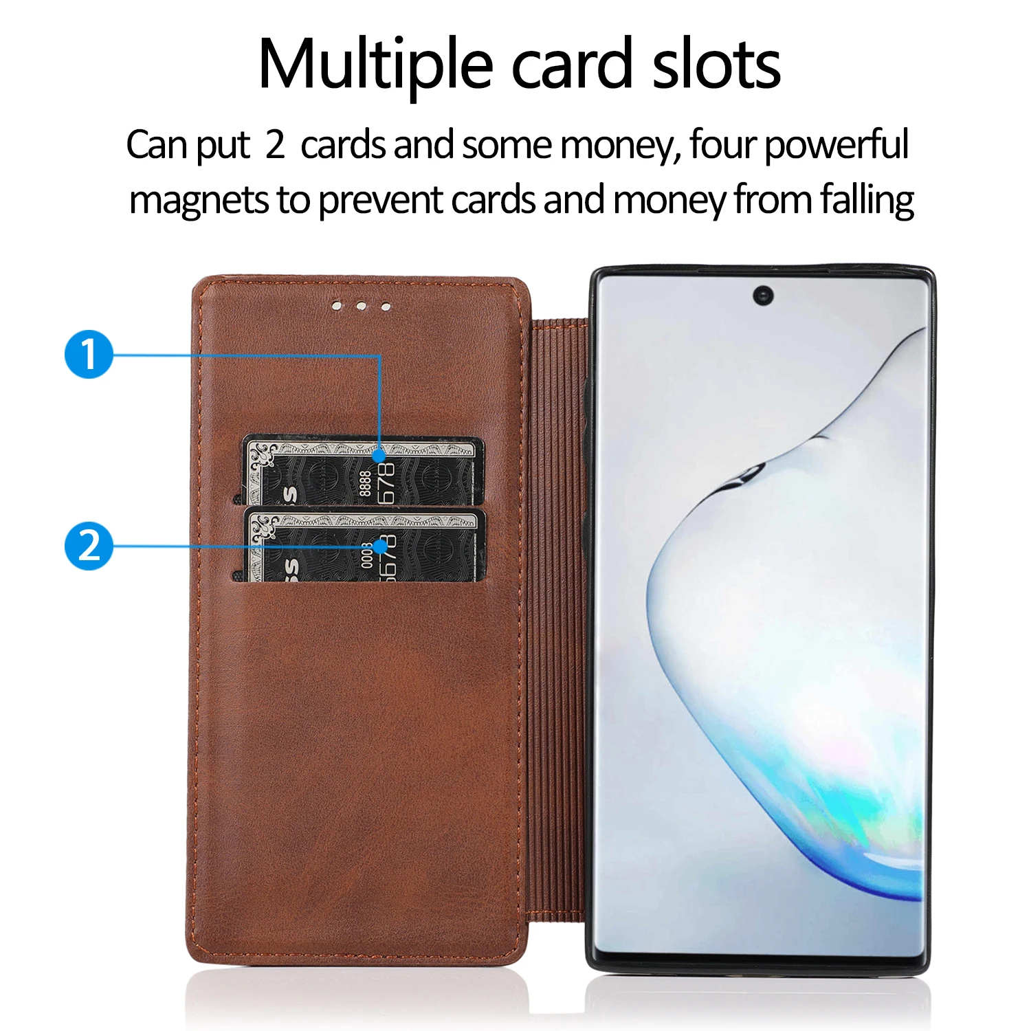 Роскошный чехол бумажник из натуральной кожи для Samsung galaxy S8 S9 S10 plus S10e Note 8 9 10 Plus с
