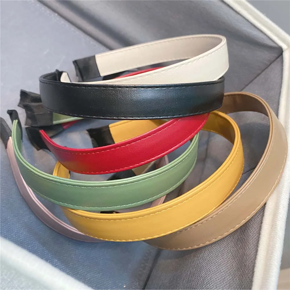 Однотонная искусственная ободок для волос в корейском стиле с эффектом