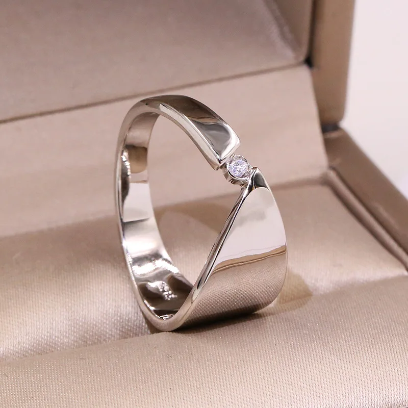 Уникальное мужское кольцо 925 серебряное из циркона геометрические кольца для