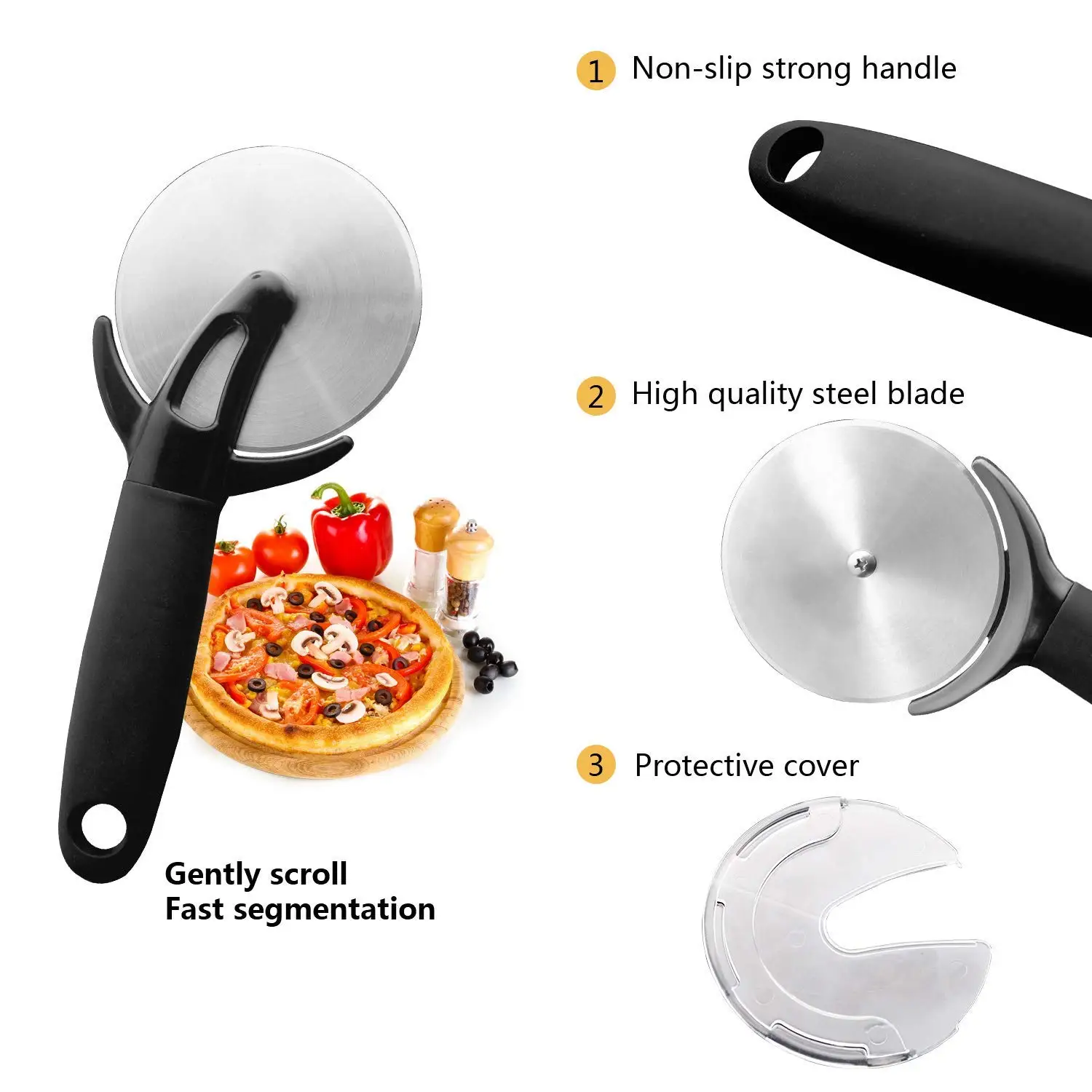 Круглый нож для пиццы из нержавеющей стали инструменты торта роликовый резки