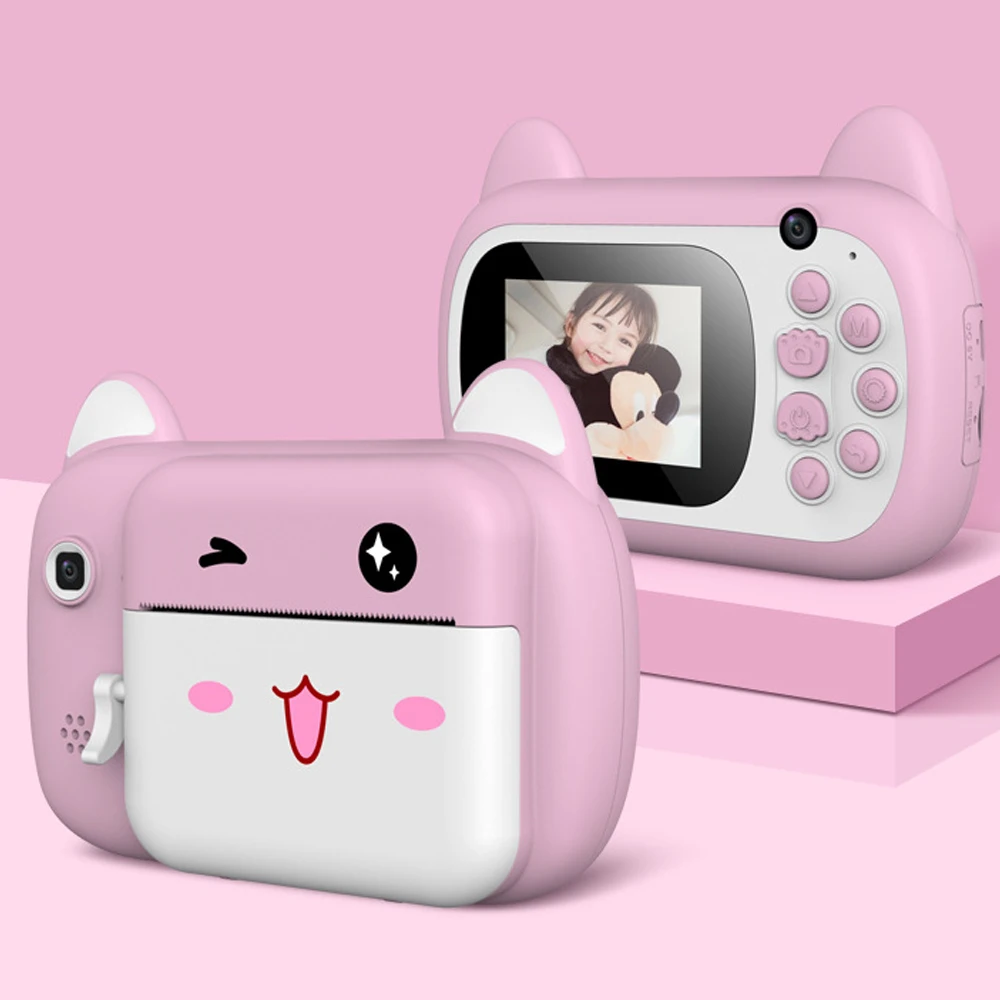 

Children Instant Camera Children Printing Camera 1080P HD Screen Digital Camera Mini Educational Toys For Children Baby Gifts