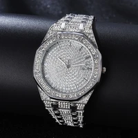 iced out watch for men gold watch for men hip hop fashion cool bling bling gold diamond luxury mens watch dropshipping relogio