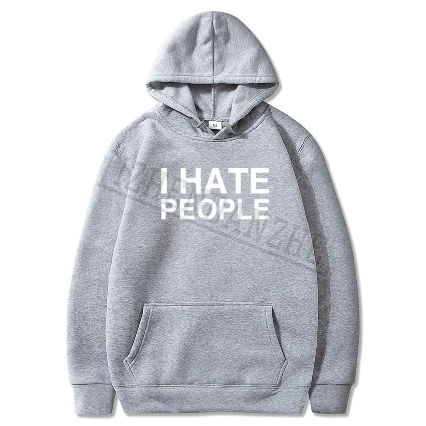 Мужские толстовки с капюшоном s I Hate People Funny Antisocial мужские Мужская толстовка топы
