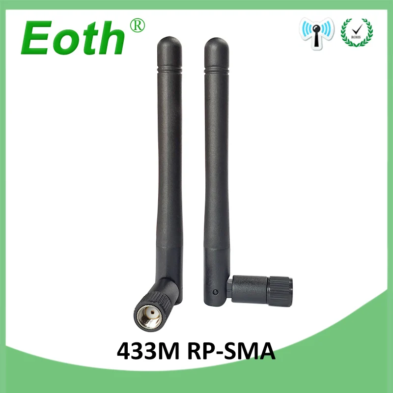 EOTH 5pcs 433mhz antenna 3dbi sma female lora antene pbx iot module lorawan signal receiver antena high gain