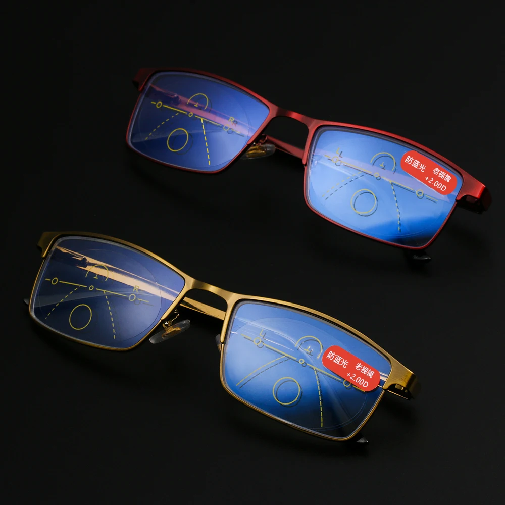 Прогрессивные Мультифокальные очки для чтения женщин и мужчин анти синий