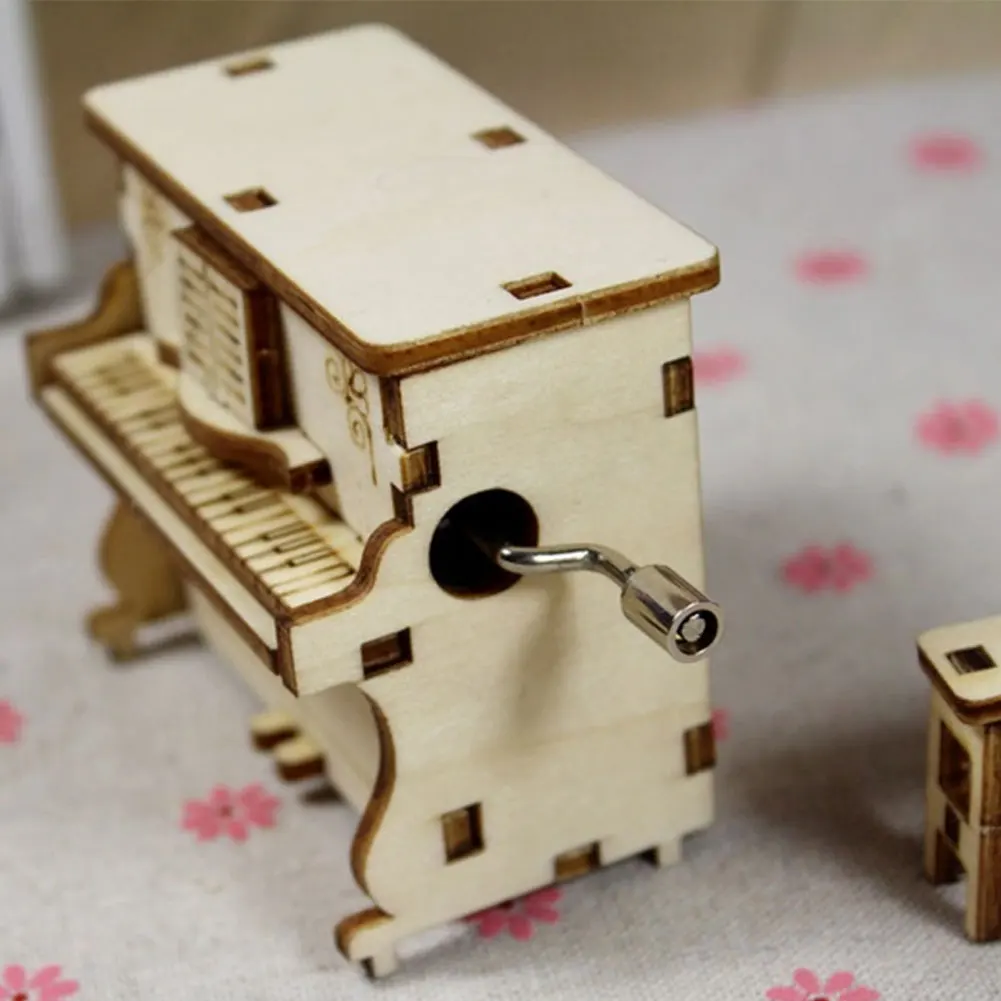 Новое поступление DIY игрушки деревянная музыкальная шкатулка рукоятка с днем
