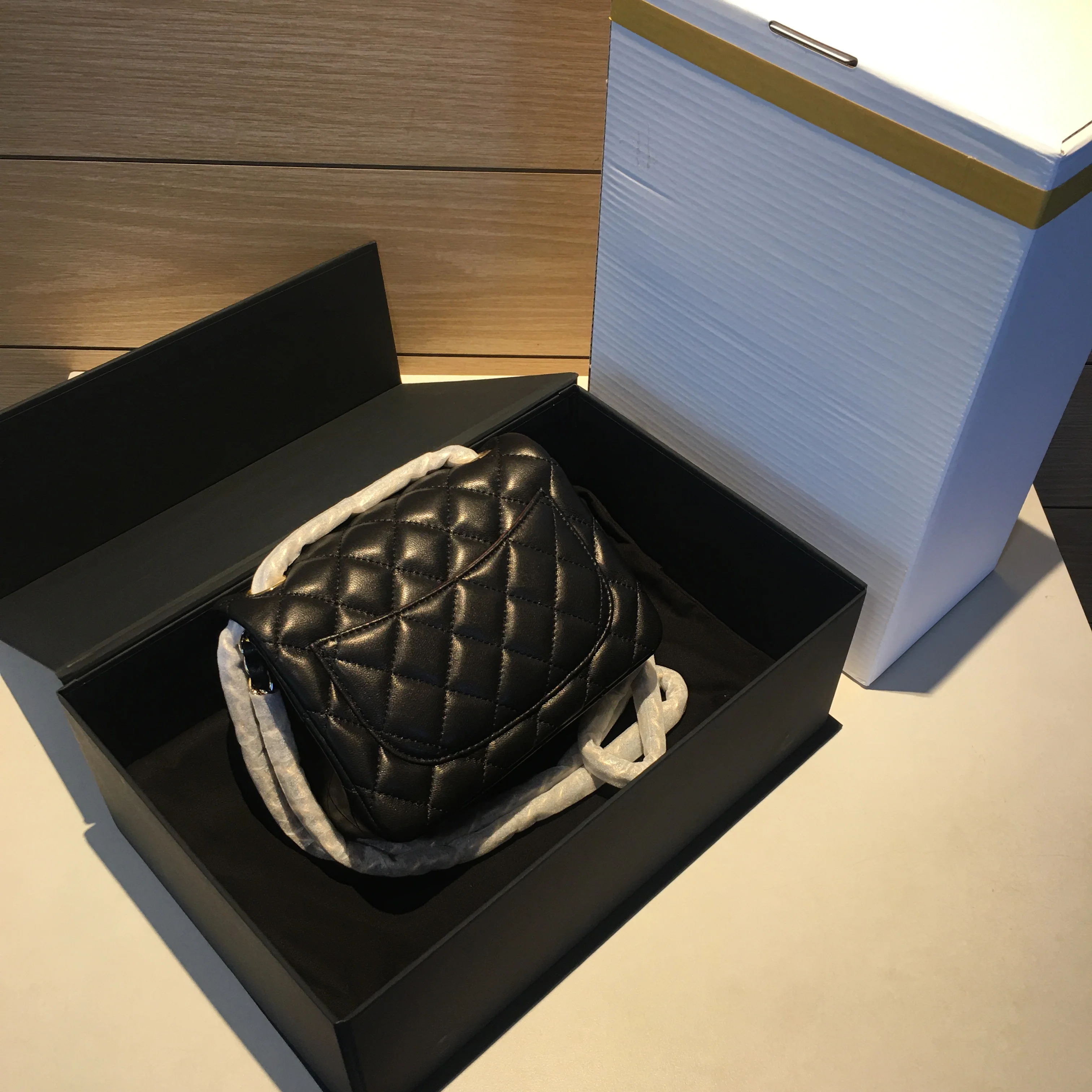 

luxury brand designer cf sheepskin 1115 mini square bag female woman flap chain crossbody shoulder bag