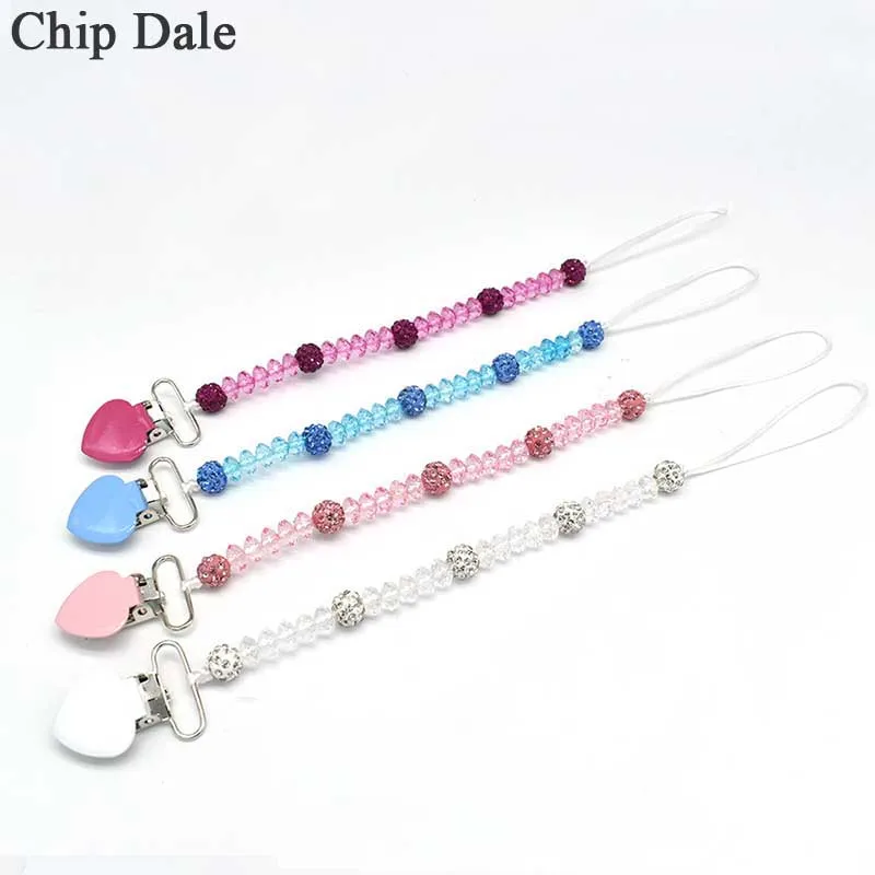 Детский держатель для соски пустышки с кристаллами|Шнурки и чехлы сосок| |