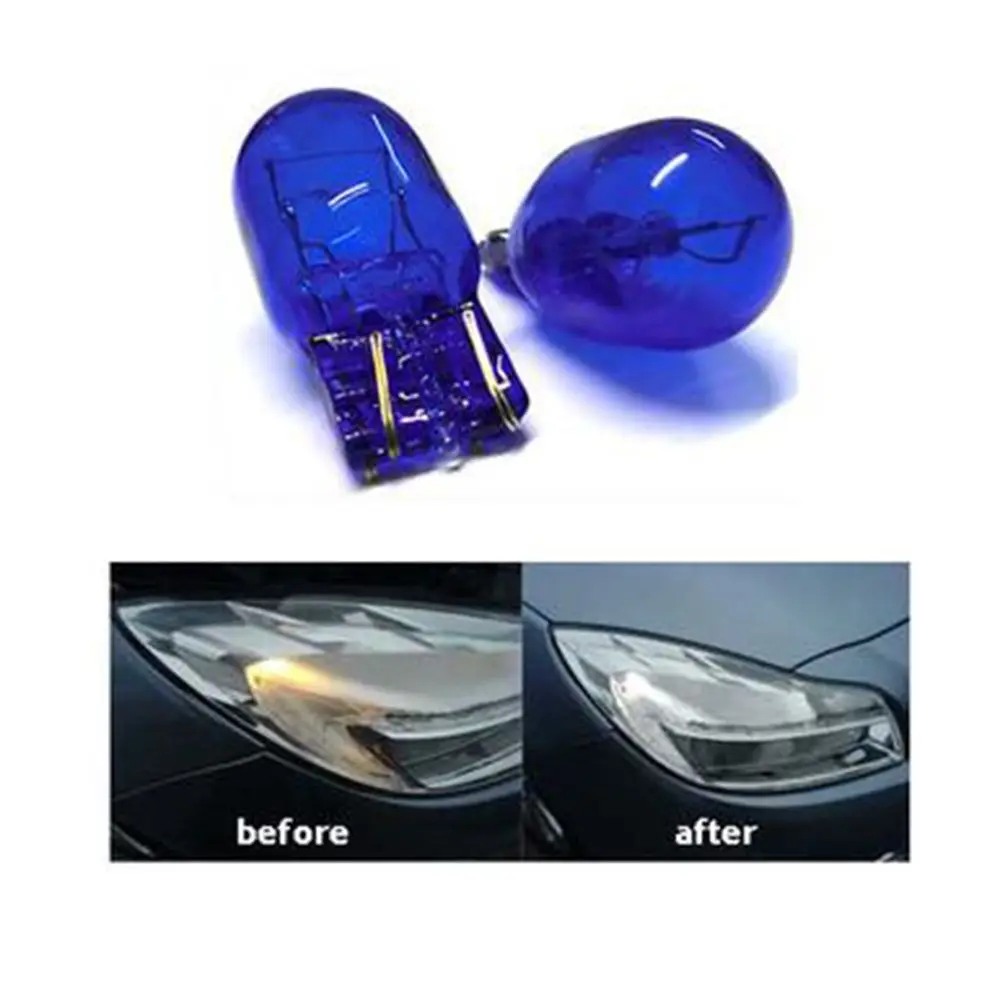 

1 Pcs T20 Natural Blue Glass Car Bulb Brake Width Indicator Day Running Tail Light W21 5w 580 Lamp Drl Ultra White 7443 Hid