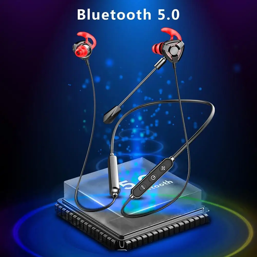 

Игровая гарнитура с низкой задержкой, беспроводная гарнитура Bluetooth 5,0, игровая гарнитура с шумоподавлением для электронных видов спорта