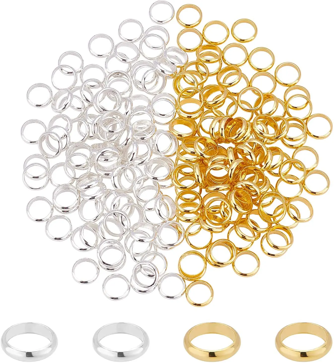 

200 шт., бусины с большим отверстием, 8 мм