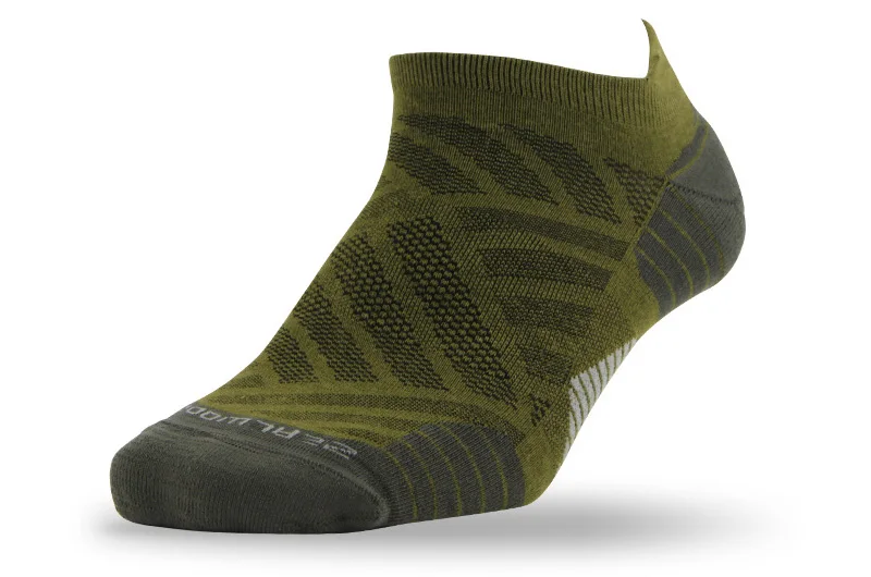 1 pair green Спортивные носки для бега, ZEALWOOD унисекс, мериносовая шерсть, антиблистерные носки для походов, 1/3 пар - Цвет: 1 pair green