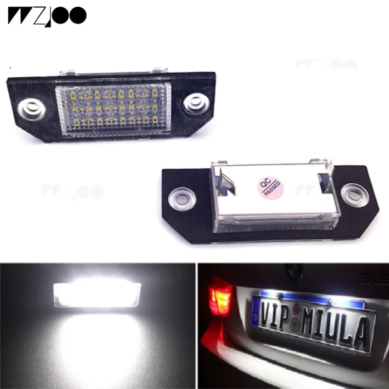 Для Ford Светодиодная лампа номерного знака для Focus MK2 Kuga Fusio Fiesta Galaxy C MAX F150 Raptor 2014 Mondeo