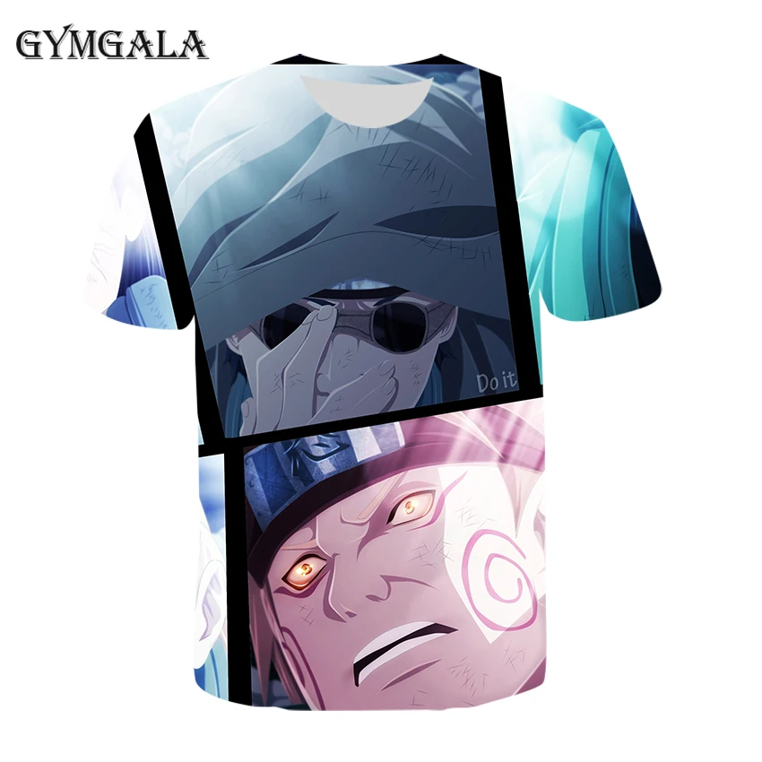 

Summer new 3D printing animation Uchiha Sasuke baby short-sleeved casual loose fashion children's T-shirt for men and women