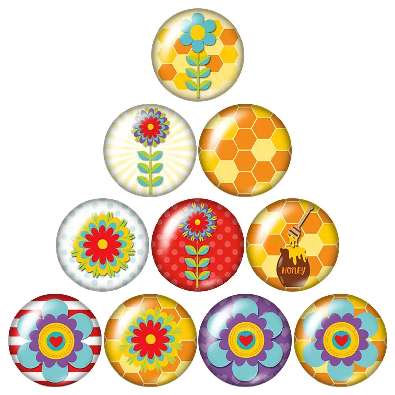 Красота Милая Божья коровка пчела 10 шт смешанные 18 мм/20 мм кабошоны разрисованные