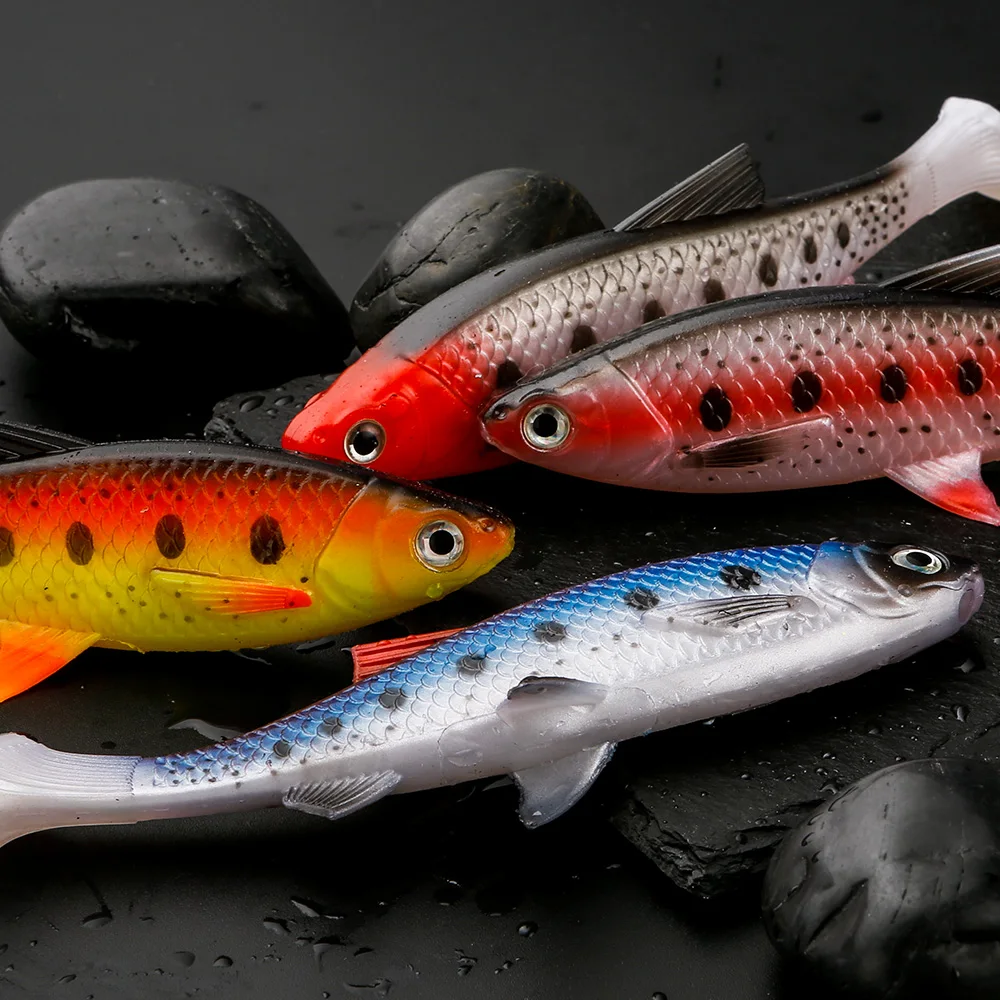 

JOHNCOO 15cm 36g Soft Bait Soft Lure Large 3D Eye Swimbaits Wobbler Pike Bass Fishing Silicone Shad Crankbait