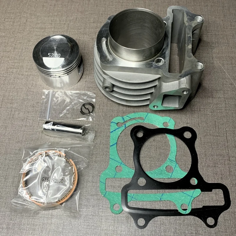 Cylinder kit 52mm Комплект с большим отверстием Gy6 50 Kymco Sym комплект цилиндров 110cc Размер поршня 52 мм головка с большими клапанами муфта вариатора гоночные части для тюнинга - Цвет: Cylinder kit 52mm