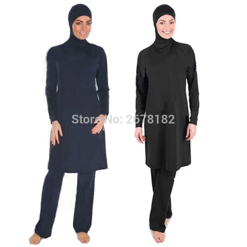 Полный охват скромные мусульманские купальники Исламский купальник для женщин