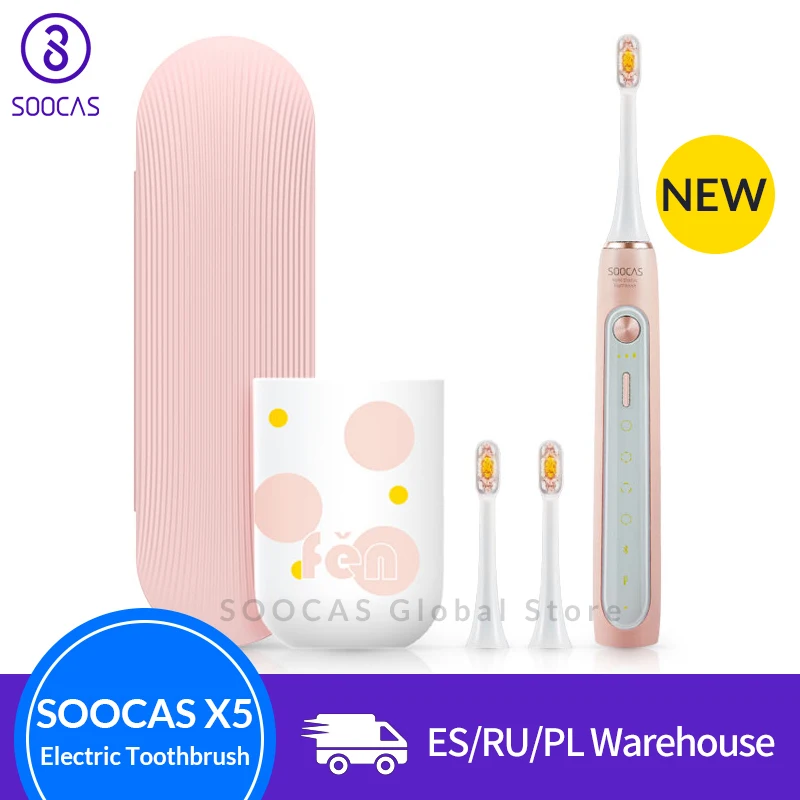 Soocas X5 звуковая электрическая зубная щетка Soocas X3/X5 обновленная Водонепроницаемая ультра звуковая автоматическая зубная щетка USB перезаряжаемая