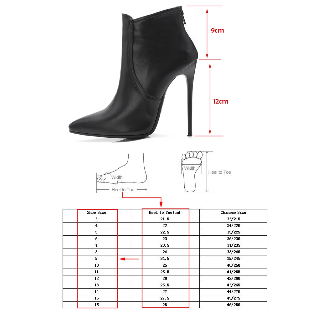Ботильоны женские с острым носком пикантные полусапожки на очень высоком