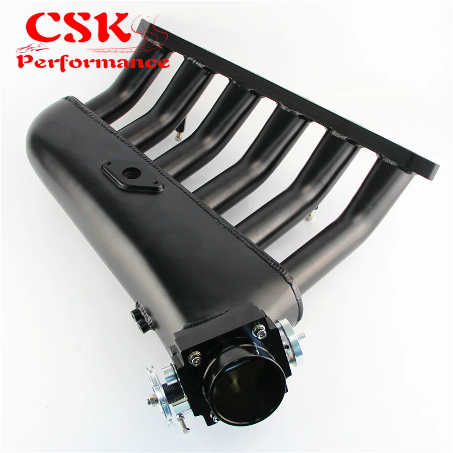 Черный впускной коллектор + Универсальный корпус дроссельной заслонки VQ35TPS 80 мм