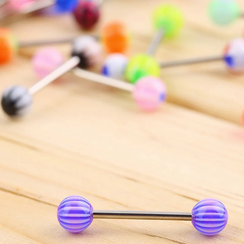 10/20 шт./упак. патрубок кольцо Штанга для языка Хрустальный шар Диско бара