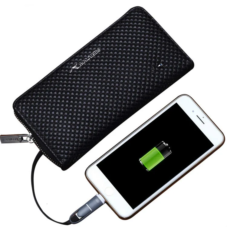 2019 мужской кошелек натуральная кожа Bluetooth анти потеря бренд Rfid клатч Мужской