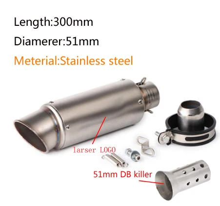 a5-51mm 51 мм/60 мм выхлопная труба мотоцикла с DB killer выхлопная труба мотоцикла глушитель для gp-project выхлопная труба из углеродного волокна - Цвет: a5-51mm
