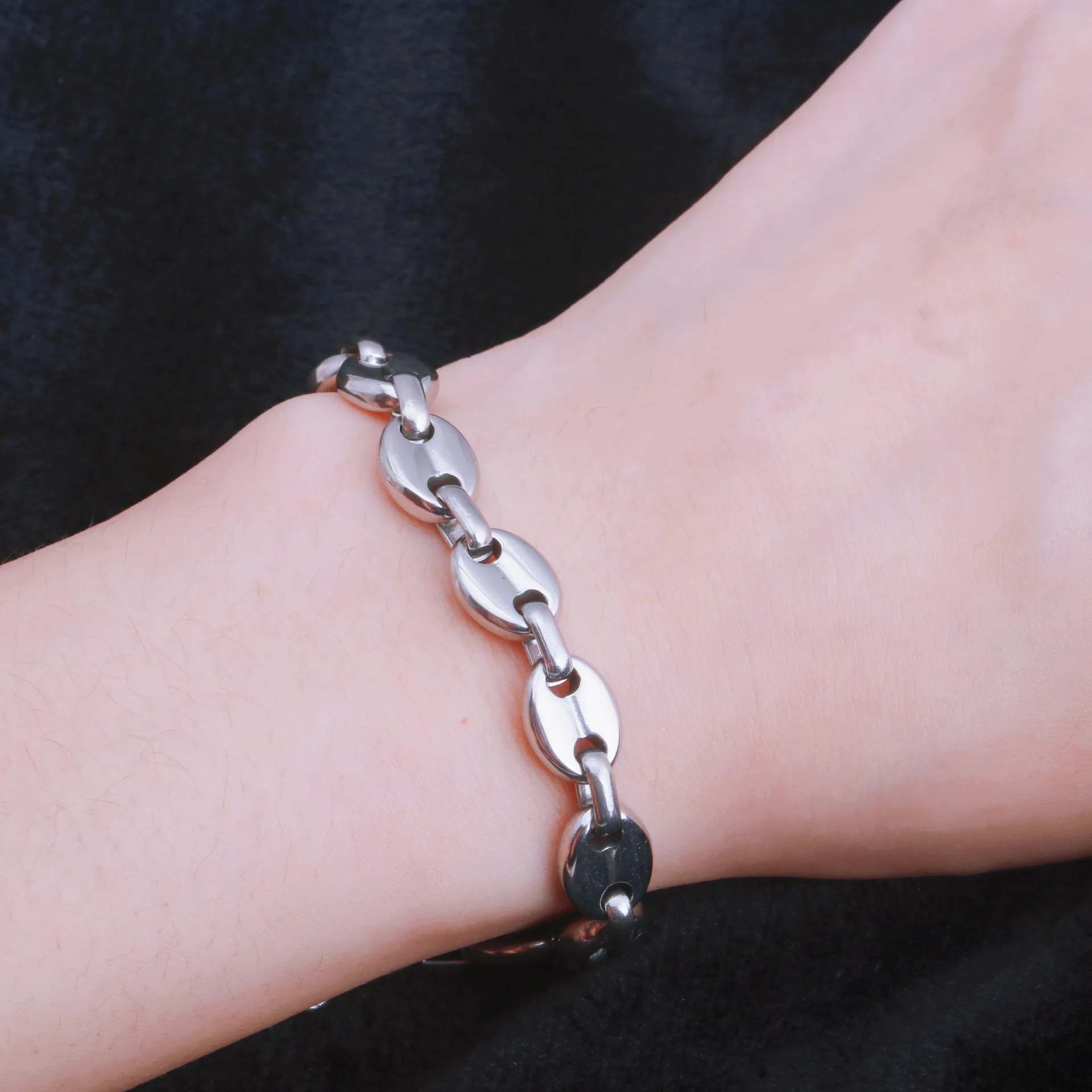 Модный браслет из титановой стали холодный ветер Свинья Нос Женская дикая