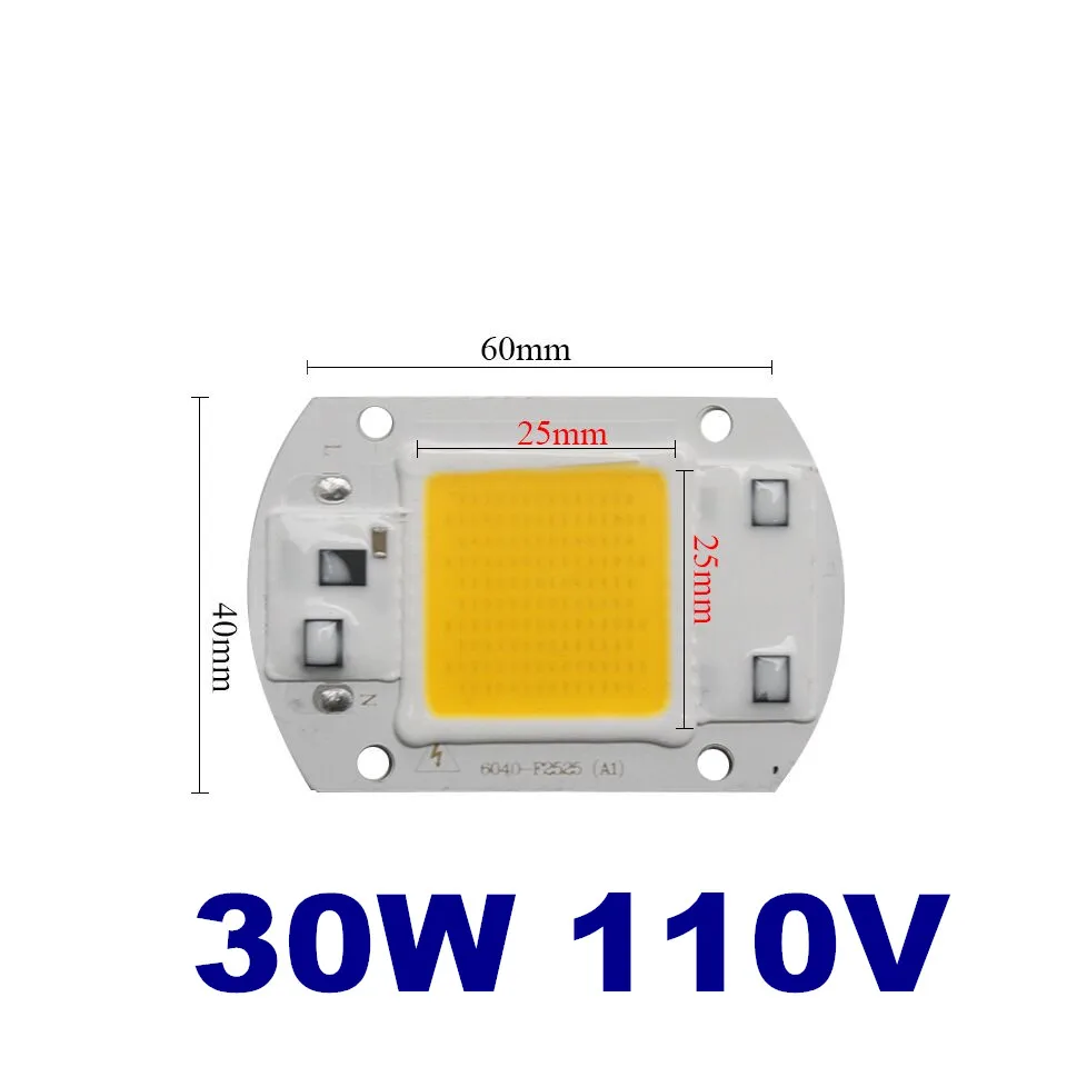 Темно-серый Супер яркий COB светодиодный чип светильник 220V 110V 20W 30W 50W чип, холодный и теплый свет для точечный светильник светодиодный прожектор светильник не нужен драйвер "сделай сам" - Испускаемый цвет: Темно-серый