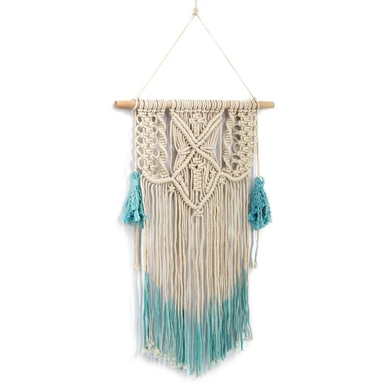 

Macrame Wall Hanging Hand Woven Tapestry Bohemian Wedding Tapestry for Living Room Bedroom Apartment Decoration