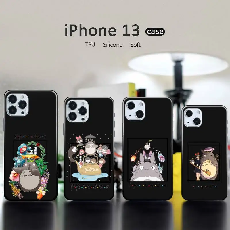 

My Neighbor Totoro Phone Case for iphone 13 12 11 pro mini XS max 6 6s 7 8 plus X XR soft TPU coque shell funda Luxury cpque