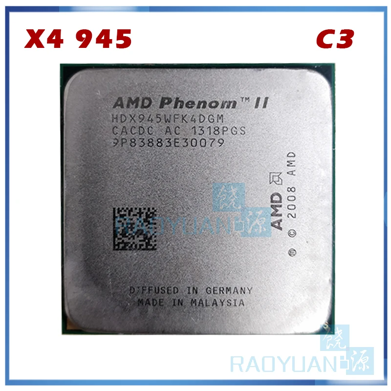 AMD Phenom II X4 945 3 ГГц Quad Core Процессор процессор HDX945WFK4DGM гнездо AM3|socket am3|phenom ii x4 945phenom |