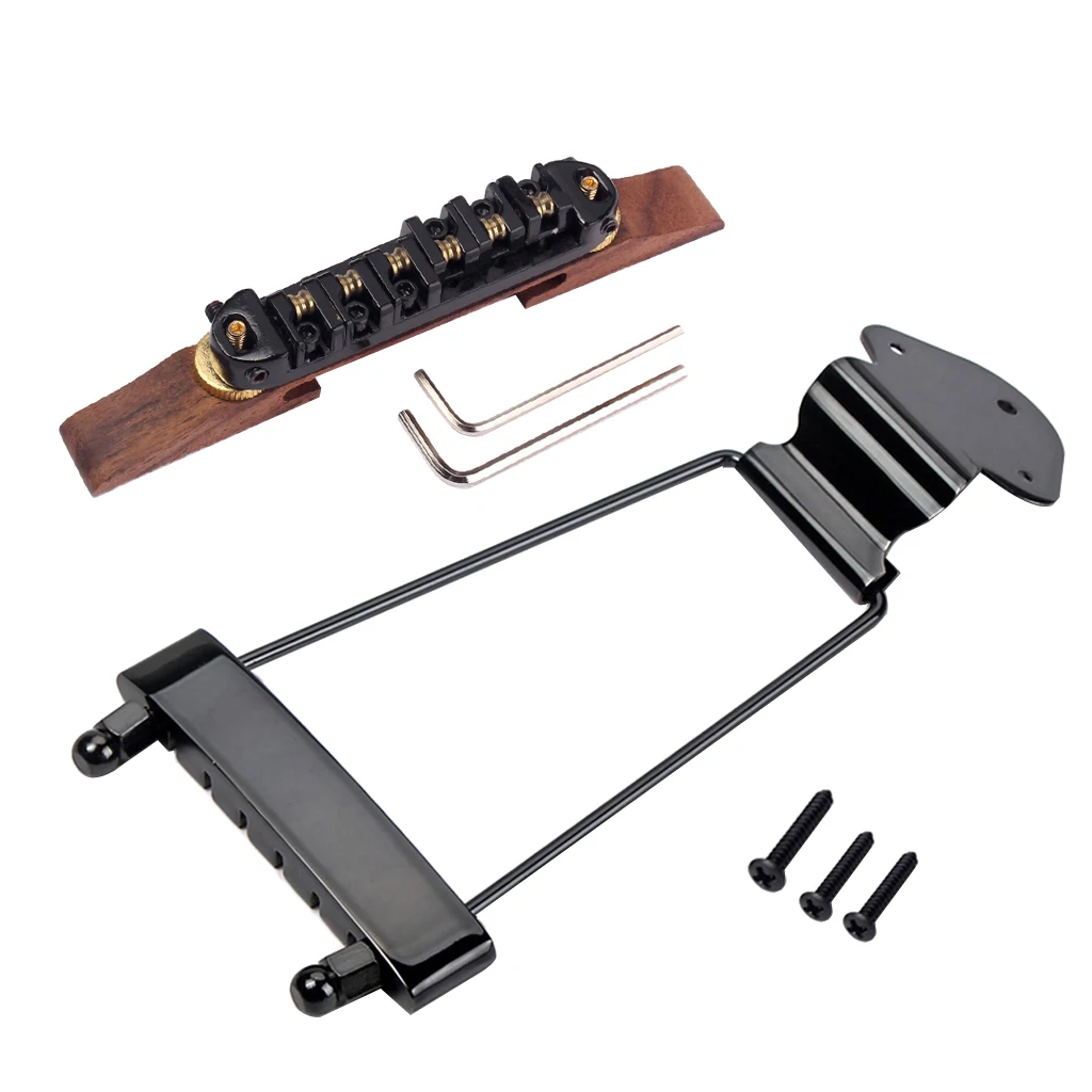 

1 Set 6 String Archtop Jazz Guitar Bridge Tailpiece For Jazz Guitar