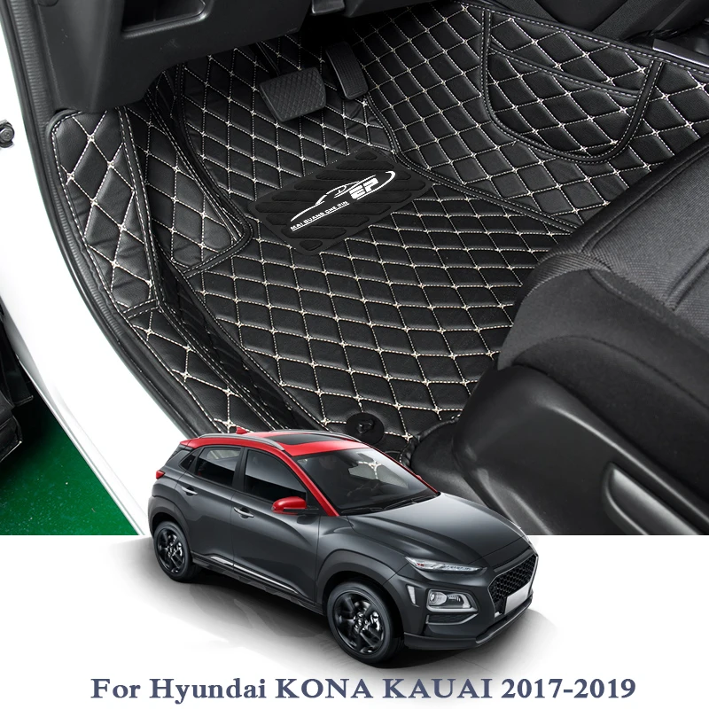 

Автомобильный Стайлинг, автомобильный напольный коврик для Hyundai Kona Kauai Tucson 2015-2018 LHD, автомобильная подкладка для ног, внутренние аксессуары