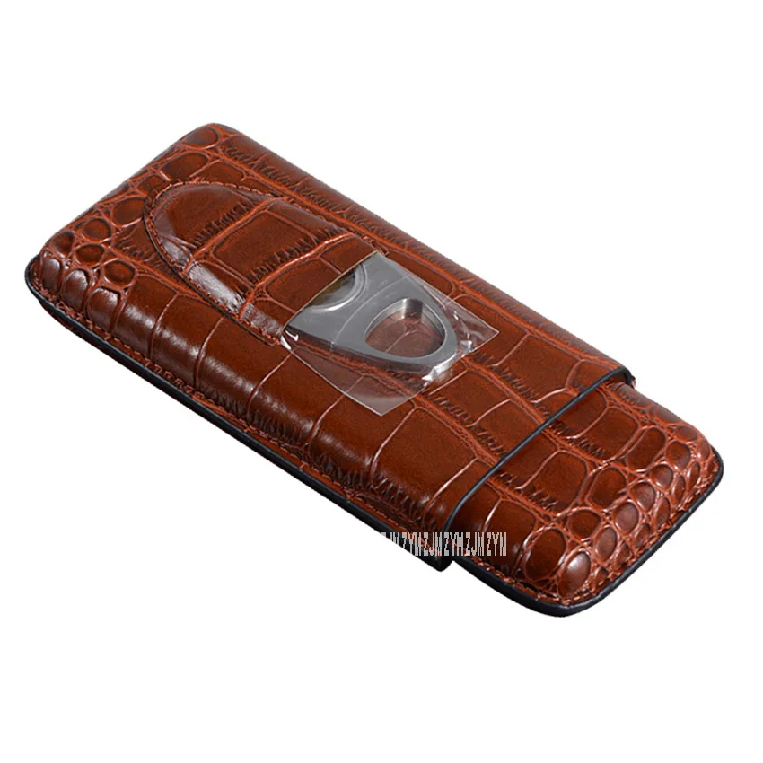 

WLL-0047 Alligator Pattern Pu Leather Creative Three Tube Cigar Cover Case Portable Travel Nice Gift Cigar Bag Humidor Box