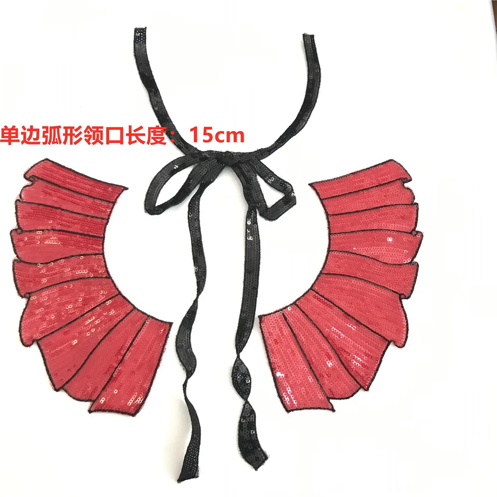 1 комплект розовые блестки вышитый воротник модная одежда юбка аксессуары сделай