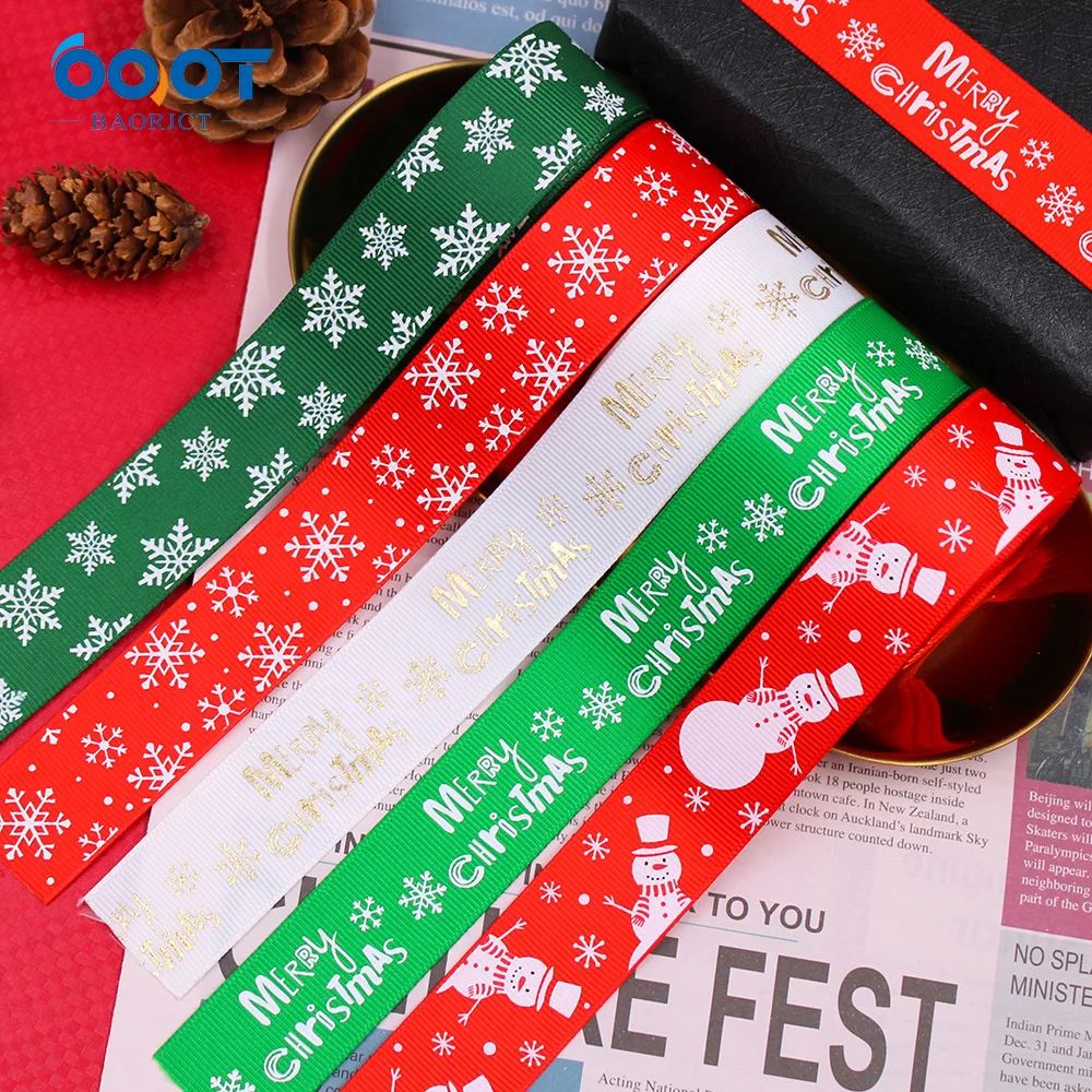 Рождественская корсажная лента 7/8 дюйма и 1 дюйм 10 ярдов аксессуары для одежды